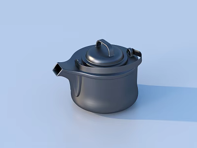 Sleek Black Stainless Steel Kettle As Essential Modern Kitchenware For Home Use 3d model