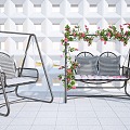 Modern Qianqiu Chair Swing Hanging Chair Outdoor Swing Swing Combination 3d model