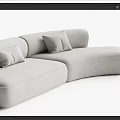 Curved Sofa Multiplayer Sofa 3d model