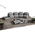 Modern Sofa Combination Sofa Coffee Table Chair 3d model