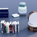 Stacked Books And Magazines With Various Colors And Cover Designs