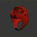 Red Adidas Weapon Training Helmet For Combat And Self Defense Practice 3d model