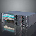 Gray Computer Server Power Supply Unit With Multiple Ports Control Panel And Indicator Lights