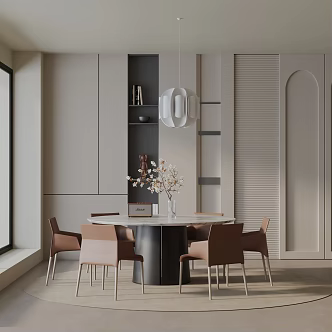 Modern table combination 3d model