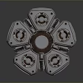 Booster sci-fi switch flame booster aircraft engine switch electronic switch power switch 3d model