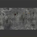 Gray Weathered Concrete Cube Structure With Metal Roller Shutter Door And Textured Surface