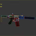 Modern Black Assault Rifle With Tactical Barrel Scope Detailed Structure And Ergonomic Grip