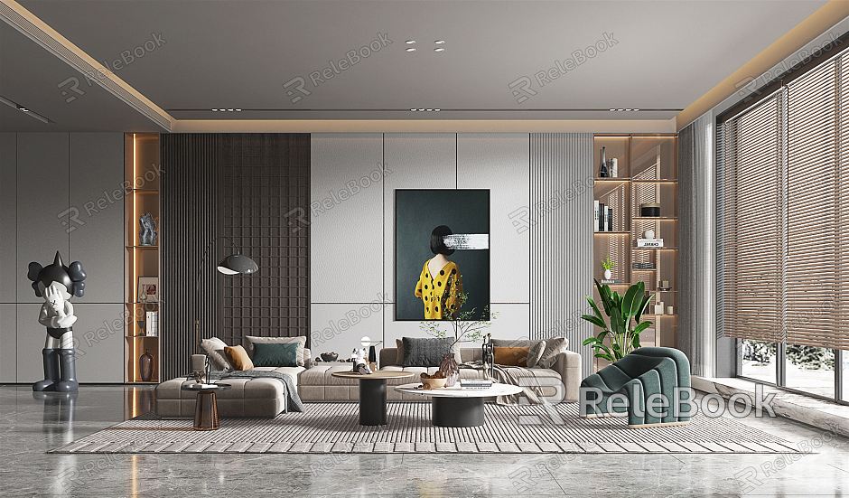 modern living room model