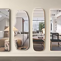 Modern mirror full-length mirror vanity mirror 3d model