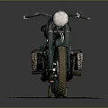 Vintage Classic Motorcycle With Retro Engine Design Old Wheels And License Plate
