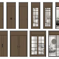 Modern Wooden Swing Doors With Glass Panels And Various Design Styles For Home Interior