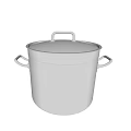 Durable Stainless Steel Kitchen Cookware Pot With Lid And Double Handles For Cooking