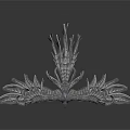 Silver Eagle Sculpture With Spread Wings Intricate Feather Details And Green Accents