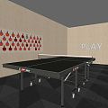 Modern table tennis room 3d model