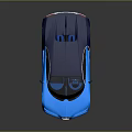 Blue Bugatti Sports Car With Sleek Aerodynamic Design And Shiny Wheels
