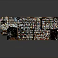 Modern Bookstore Bookshelf Bookstore Antique Bookshelf Classical Bookshelf 3d model