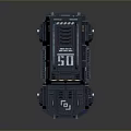 Futuristic Armored Vehicle with Roof Antenna LED Lights and Tactical Design