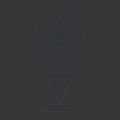 White Three Dimensional Geometric Object With Circular And Triangular Elements On Black Background