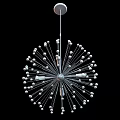 Modern Gold Chandelier with Metal Frame and Spherical Bulbs for Contemporary Interior Decor