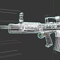 Tactical Assault Rifle With Sand And Black Finish Ventilated Handguard Scope And Magazine