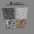 Minotti Rockery Stones Collection With Black White Black And White Brown Yellow Colors
