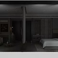 Warm Elegant Hotel Guest Room With Spacious Lounge And Stylish Open Bathroom Design