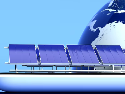 new energy photovoltaic panel 3d model