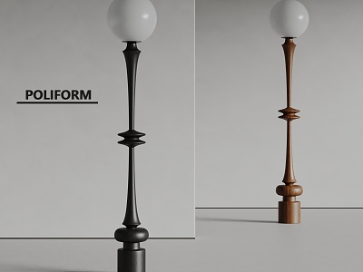 poliform modern floor lamp solid wood floor lamp 3d model