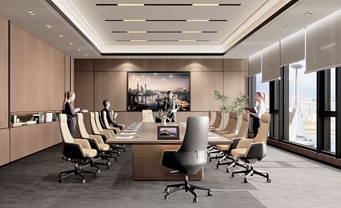 Modern Conference Room 3d model