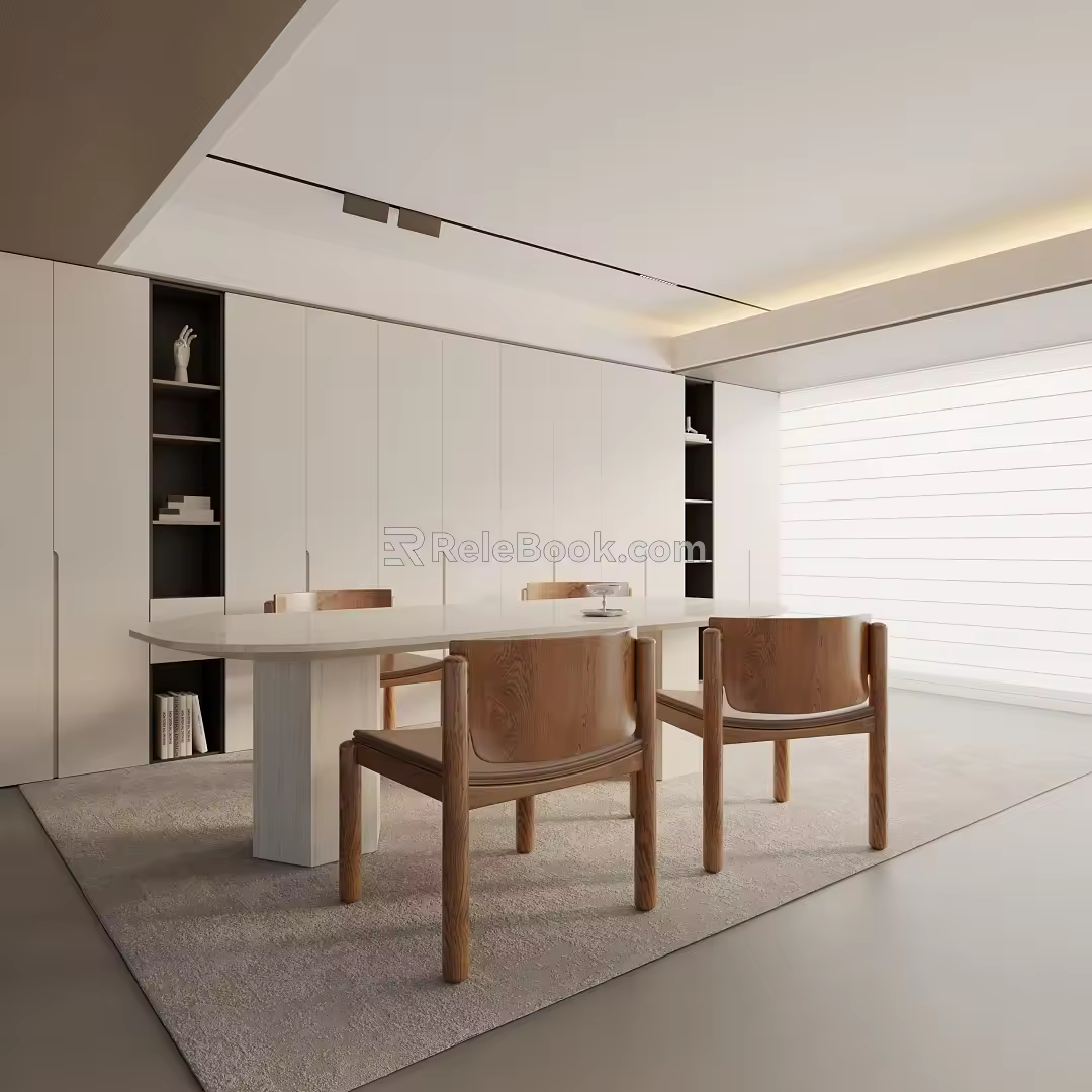 Modern table combination 3d model