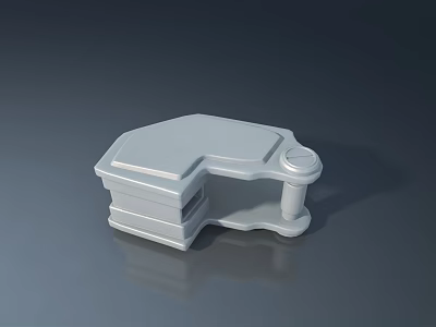 White Metal Hinged Door Hardware Fitting With Durable Practical Design 3d model