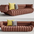 Modern Multiplayer Sofa Double Sofa 3d model