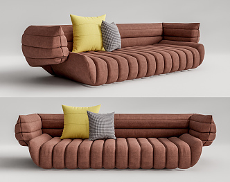 Modern Multiplayer Sofa Double Sofa 3d model