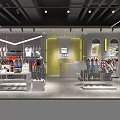 Modern Clothing Store Interior With Fashion Apparel Display And Yellow Decor Elements