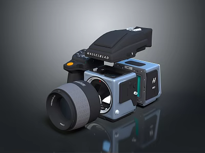 Professional 3D Rendered Digital Camera Body Featuring Detachable Lens Viewfinder And Control Buttons 3d model