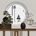 New Chinese potted plant combination 3d model