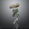 3D Mechanical Robot Design With Cargo Backpack And Articulated Legs 3d model