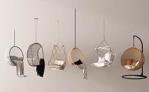 Modern Hanging Chair Modern Swing Chair Hanging Chair Rattan Hanging Chair 3d model