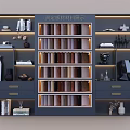 Display Cabinet Shelves with High-End Materials Display Decorative Items LED Lighting Compartments and Drawers