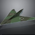 Advanced Aerospace Stealth Vehicle With Triangular Camouflage Design And Wing Structure