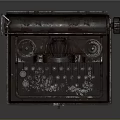 Old-Fashioned Vintage Rusty Mechanical Typewriter With Classic Design And Metal Keys