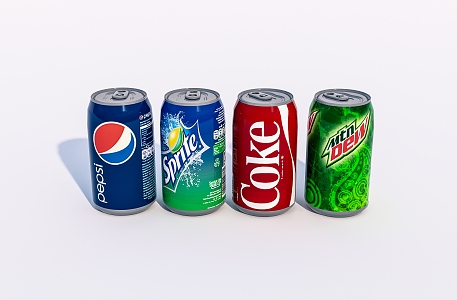 Beverage soda cola cans 3d model