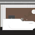 Modern reception desk 3d model