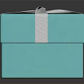 Elegant Blue Gift Box With White Ribbon For Daily Gift Wrapping