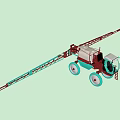 Modern Agricultural Utility Vehicle Featuring Long Boom Spraying Equipment Large Wheels And Functional Design