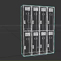 Blue Metal Storage Wardrobe With Multiple Doors And Ventilation Holes Design