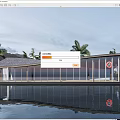 Modern Post Station Small Public Building Post Station Building Catering Building Internet Celebrity Building Cafe Building 3d model