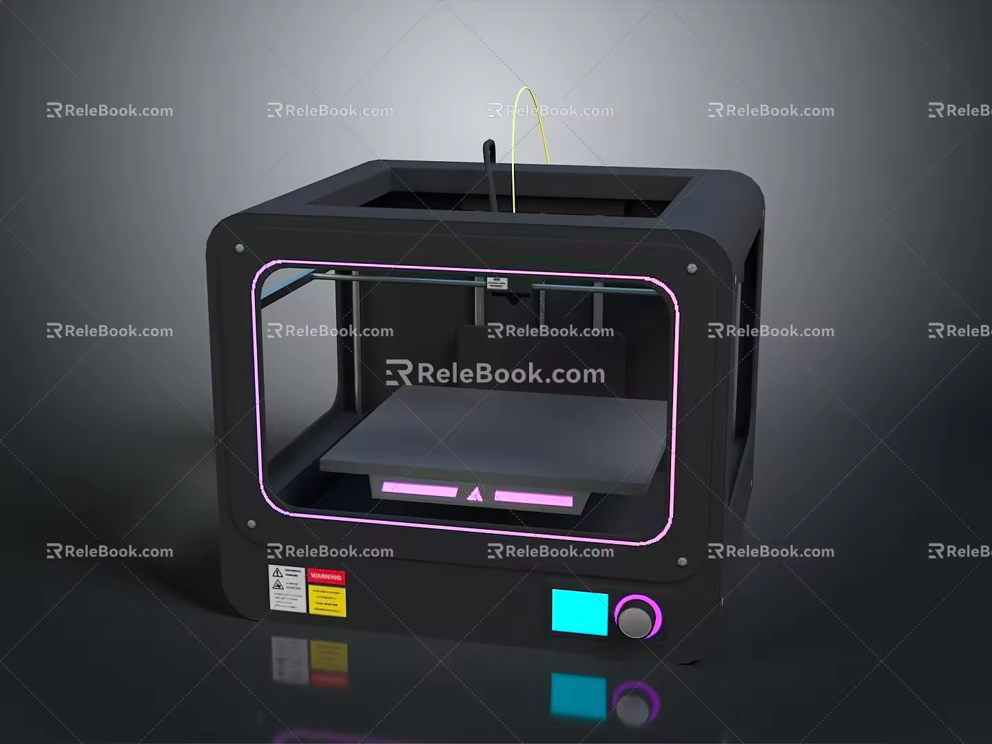 Modern printer three-axis printer CNC printer machining center CNC system 3d model
