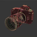 SLR Canon SLR camera card machine 3d model