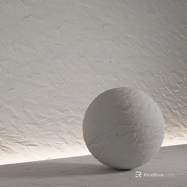 White Spherical Component Featured In Textured Wall Background Setting 3d model 